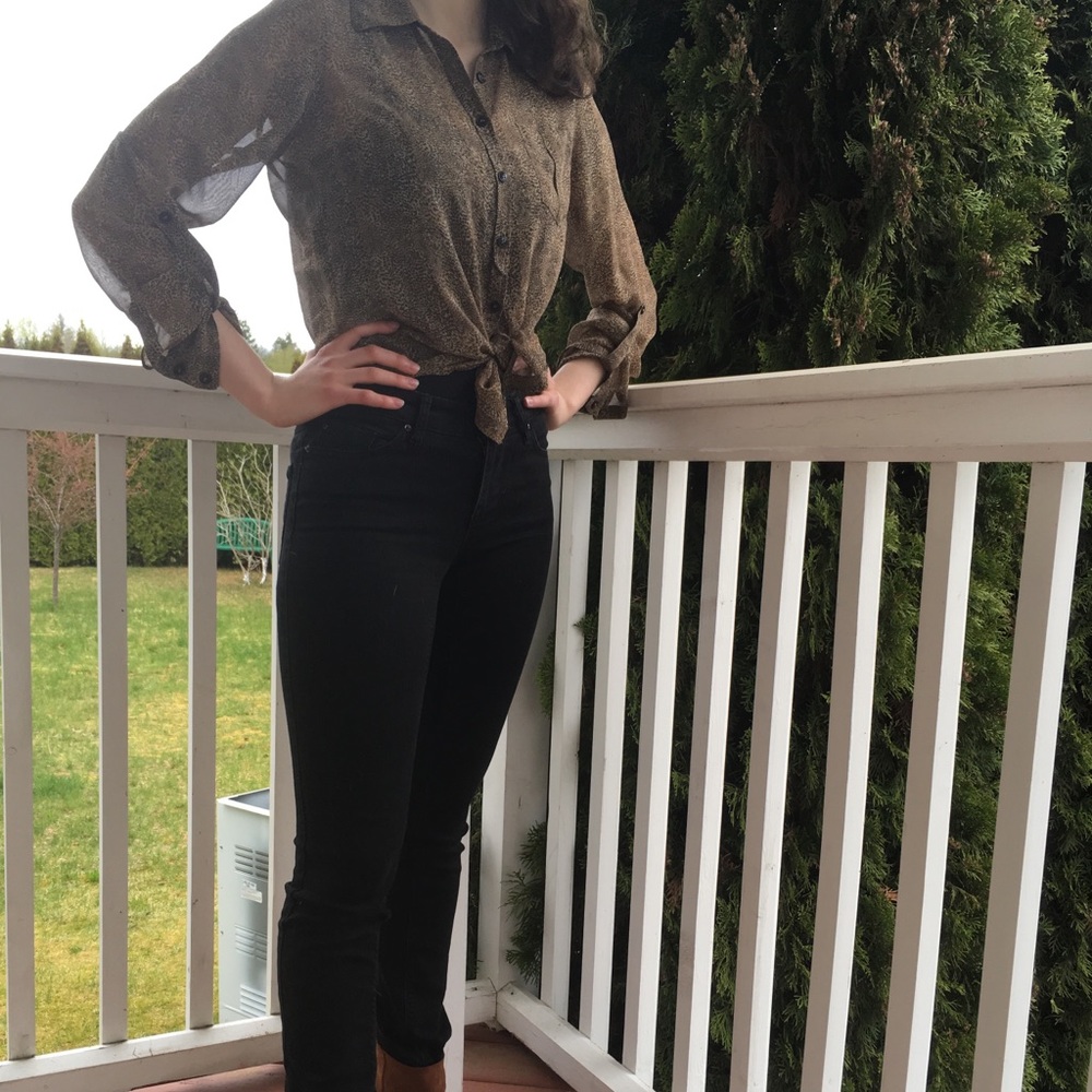 Ladies Cheetah Print Blouse